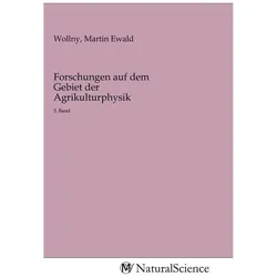 Forschungen auf dem Gebiet der Agrikulturphysik, Fachbücher