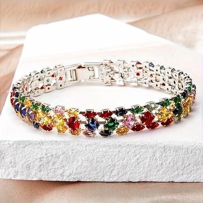 Klassisch Diamant Mode Kupfer Armband Schmuck Silber / Gold Für Täglich Ferien Date