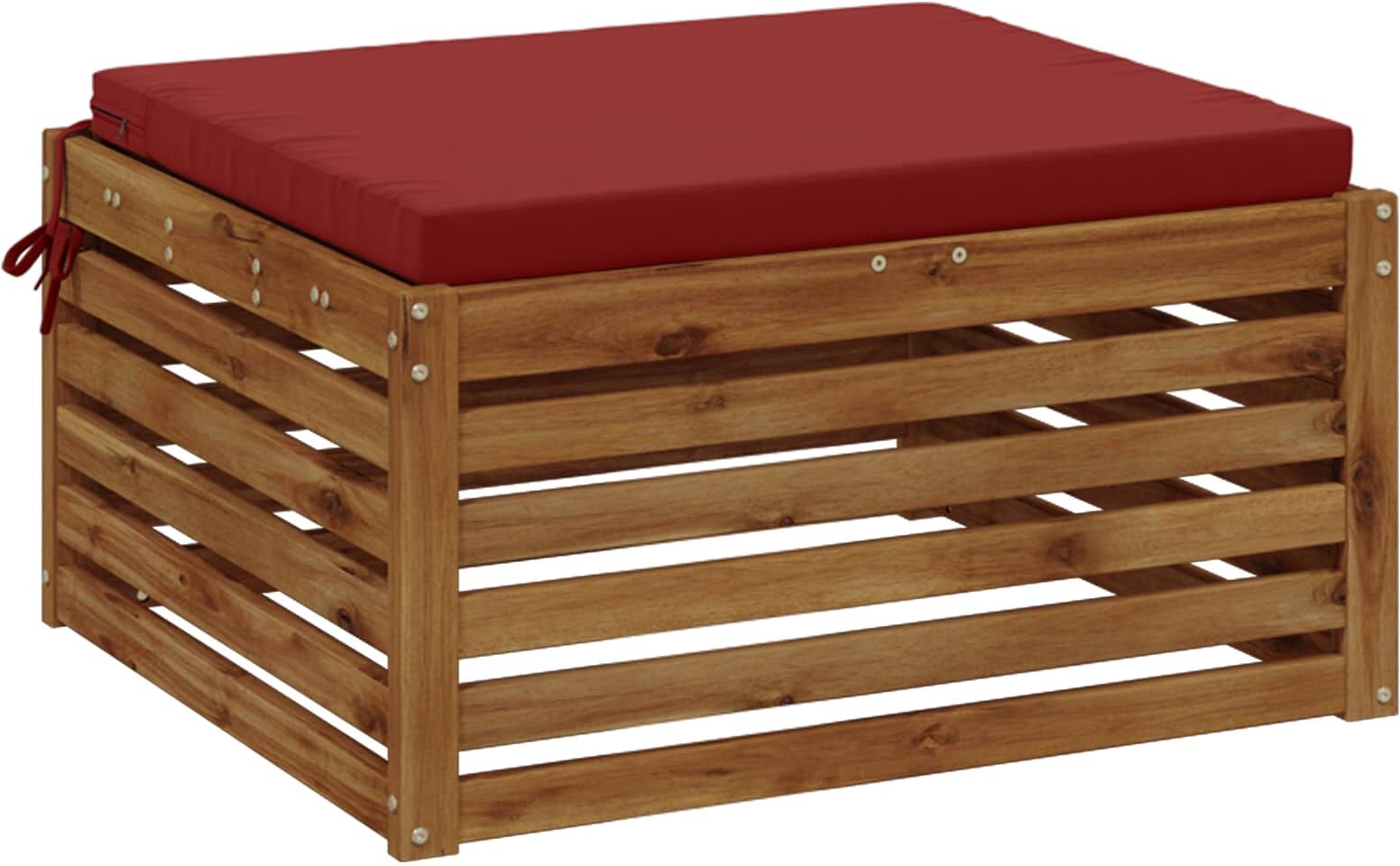 vidaXL Coussin de siège 1 pièce SOEST 100 % polyester Bordeaux