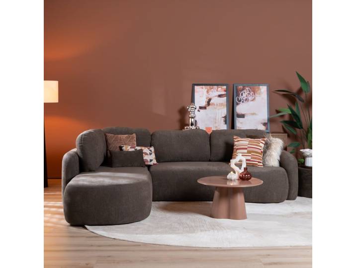 Bronx71 Ecksofa Vienna Chenille braun links