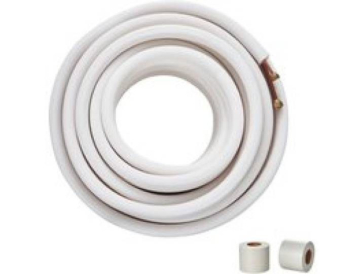 VEVOR 50FT Mini-Split-Leitungsset, Kupferrohre mit 1/4 Zoll und 3/8 Zoll Außendurchmesser und dreischichtiger Isolierung, für Mini-Split-Klimaanlagen, Kältemittel- oder Wärmepumpengeräte und HVAC mit