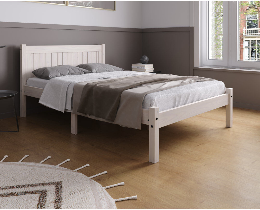 Brambly Cottage Burrillville Platform Bed White Wash Double (4'6)