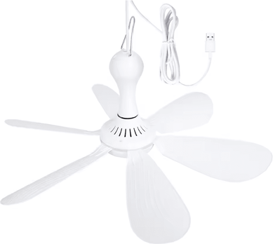 Inspire Essentials Silent USB Ceiling Fan With Remote Control 6 Blade Hanging Canopy Fan no Remote Control