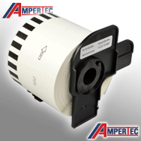 Ampertec Etiketten kompatibel zu Brother DK22205 weiss 62mm x 30,48m Rolle