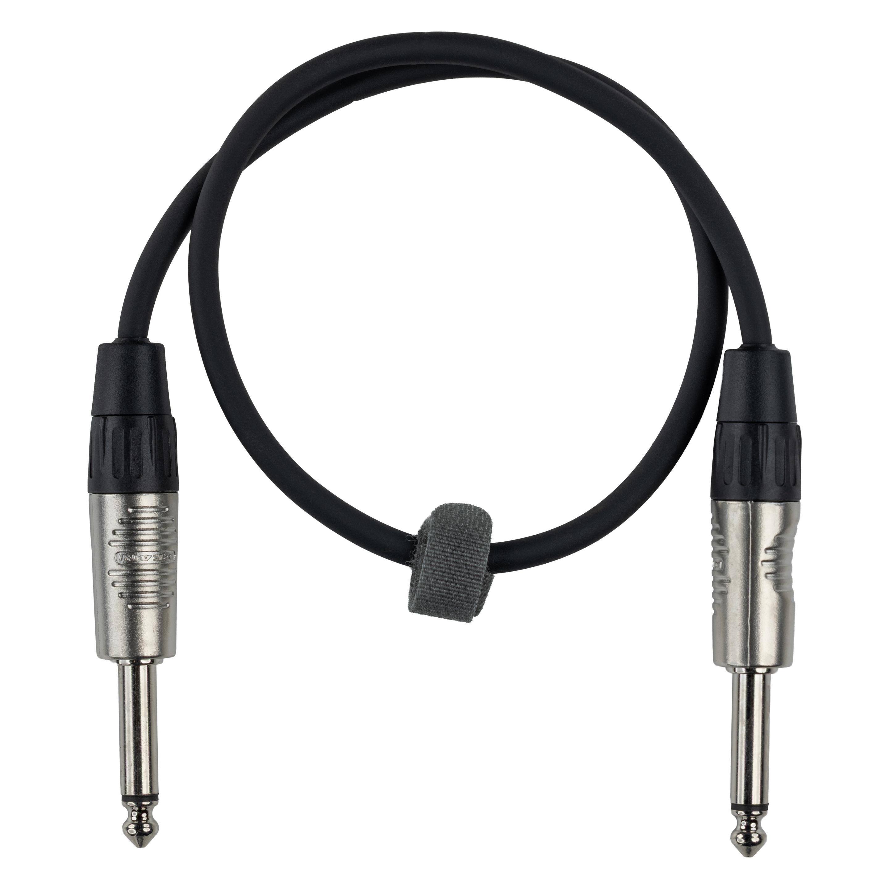 Fuj Tek 6.3 mm TS Male Instrument Cable, 3 m, Black (3 m) (6,3 mm TS - 6,3 mm TS, 3 m)