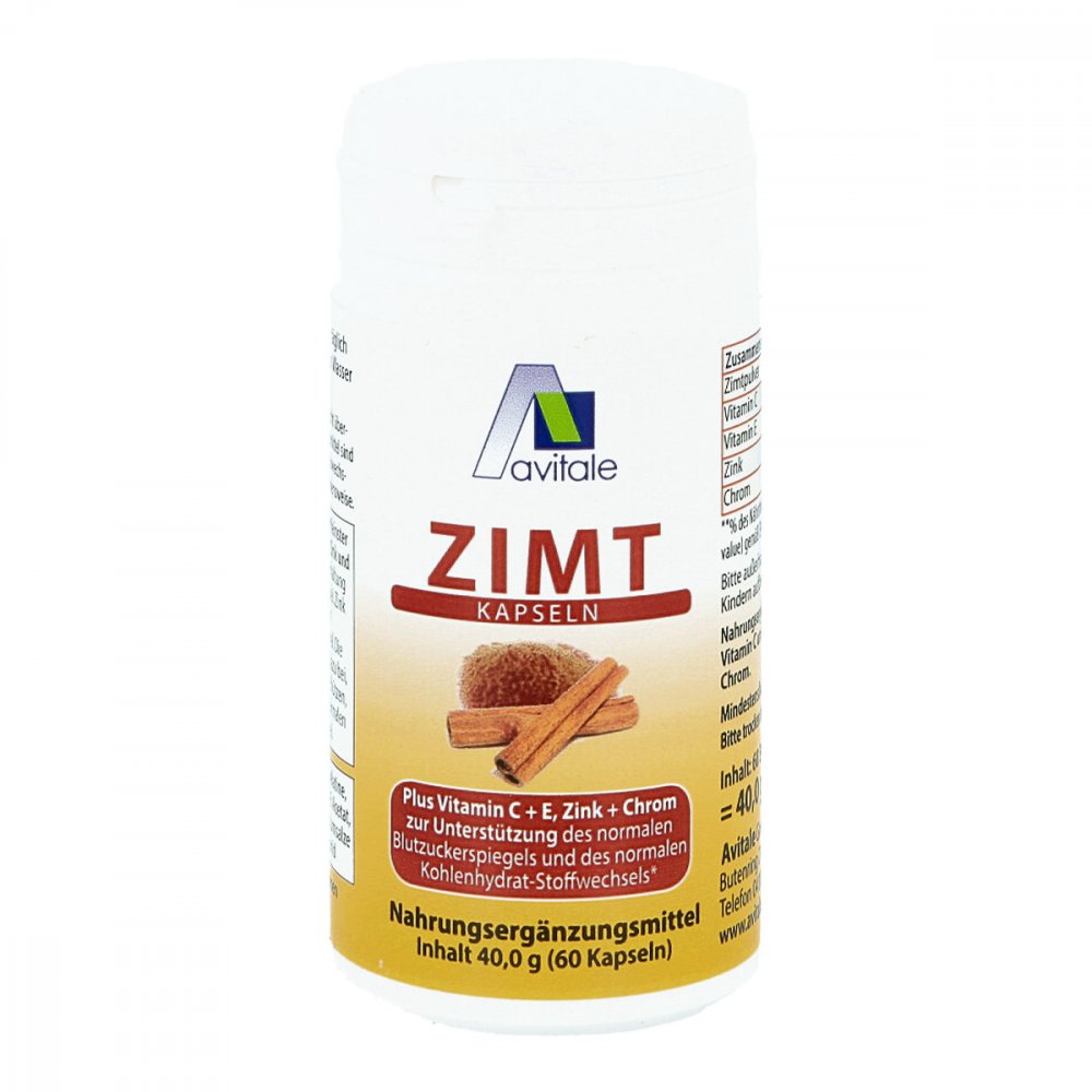 Avitale GmbH Zimt Kapseln 500 mg+Vitamin C+e 03884666