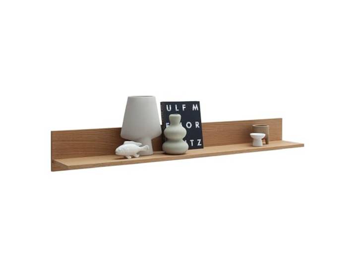 Lomadox Wohnzimmer Wandboard Wandregal mit 153 cm Breite in Eiche teilmassiv - Massivholz/Echtholz/Furniert