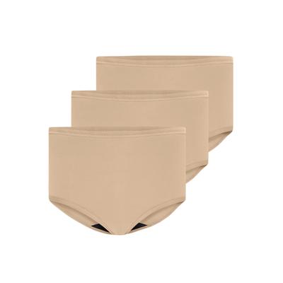 Periodenslip JOCKEY "Worry Free", Damen, Gr. S, beige, Single Jersey, Obermaterial: 95% Baumwolle, 5% Elasthan, unifarben, körpernah, Unterhosen, Hoher Komfort