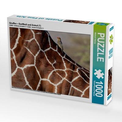 CALVENDO Puzzle Giraffen - Sanftheit und Anmut (1) | 1000 Teile Lege-Größe 64x48cm Foto-Puzzle für glückliche Stunden