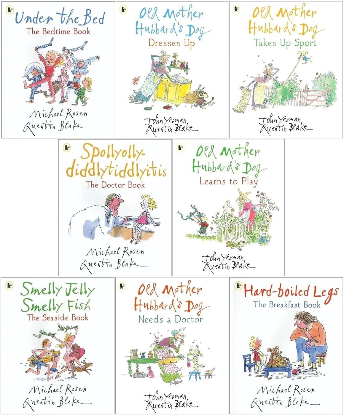 Walker Books Michael Rosen & Quentin Blake 8 Picture Books Collection Set - Ages 5-7 - Paperback - Funny Read-Aloud Stories -  UK Edition