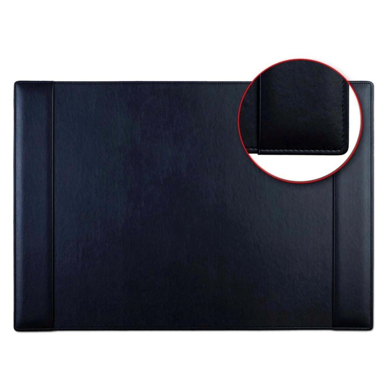 Güss Schreibunterlage 63x42cm schwarz Kunstleder mit 2-seitigen Laschen (63 x 42 cm) (12-13)