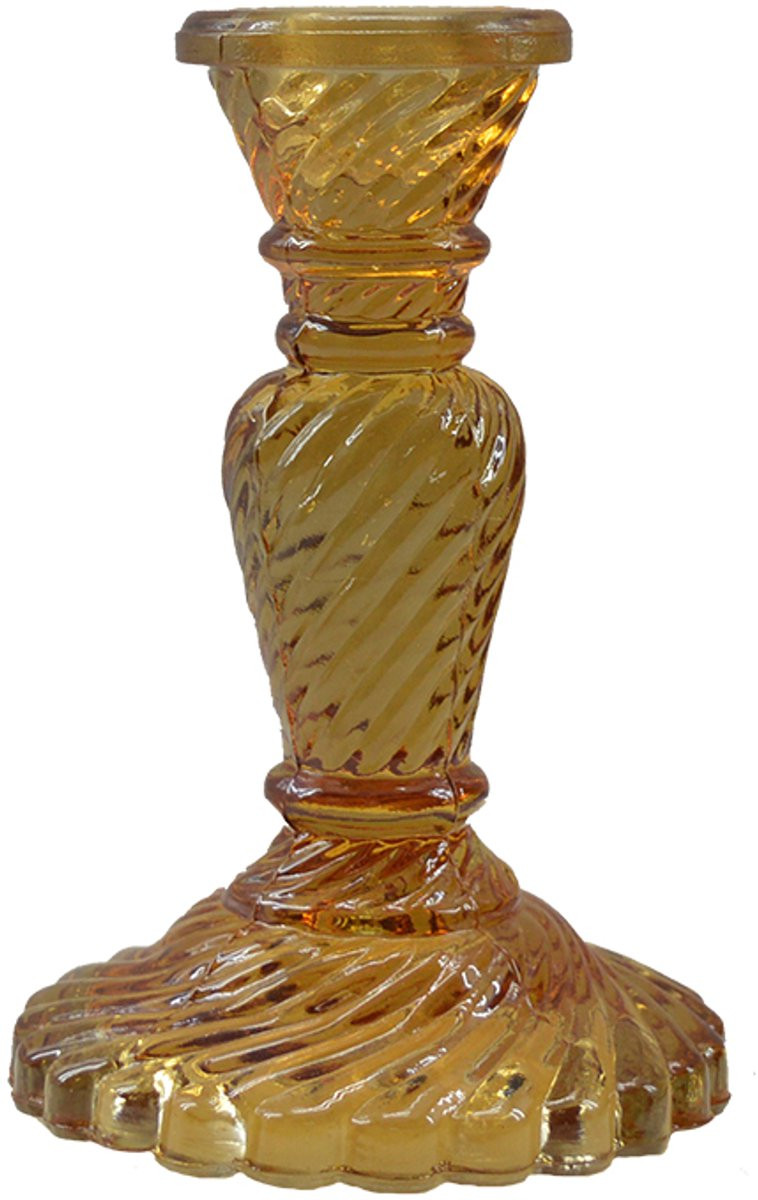 by Mooss Kandelaar Kaanch Licht Amber Glas Hoogte: 16 cm