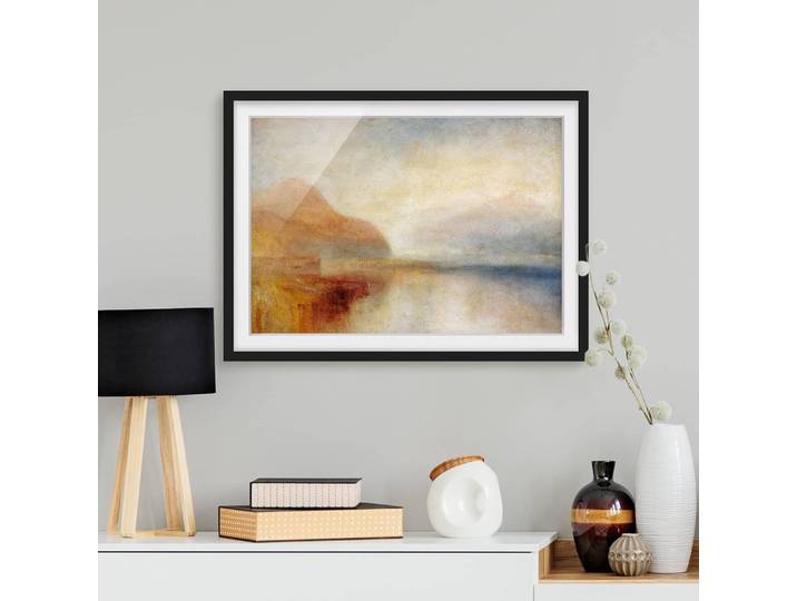 Bild William Turner Monte Rosa II Papier Rahmen: Echtholz, furniert: Kiefer Multicolor 100 x 70cm