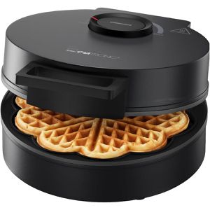 Clatronic Waffeleisen WA3832 Waffelautomat, 1200 Watt, für Herzwaffel mit Ø 20 cm, schwarz