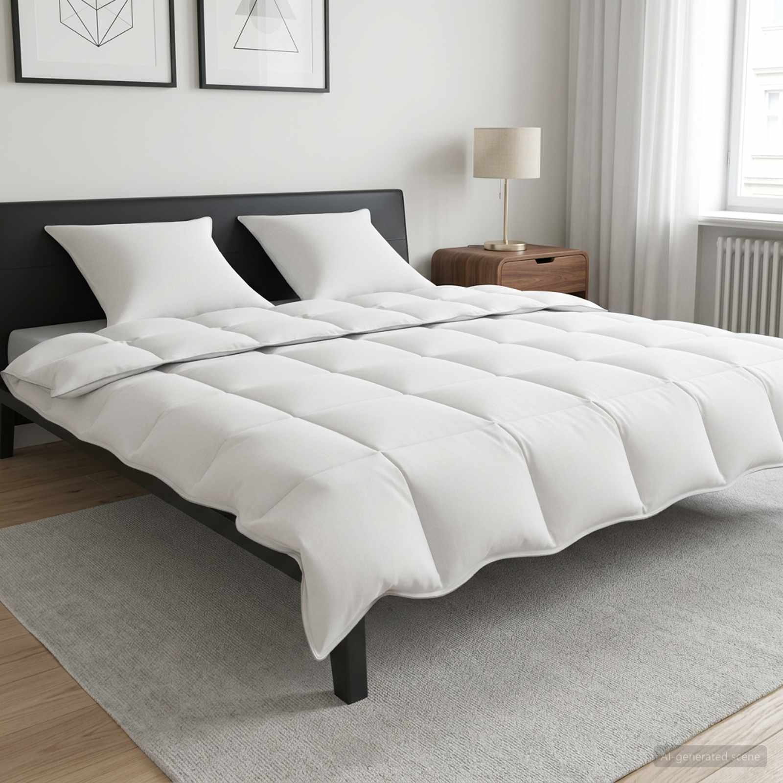 vidaXL Conjunto de Edredón y Almohadas 200 x 240 cm Invierno 350 gsm Blanco