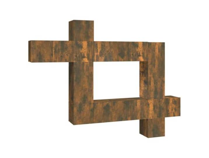 Favemtsl 10-tlg TV-Schrank-Set Hängend, Lowboard Wandmontage Holzwerkstoff Modulare Hängeelemente für Wohnzimmer und Gästezimmer, flexible Einteilung für strukturierte Medienaufbewahrung.