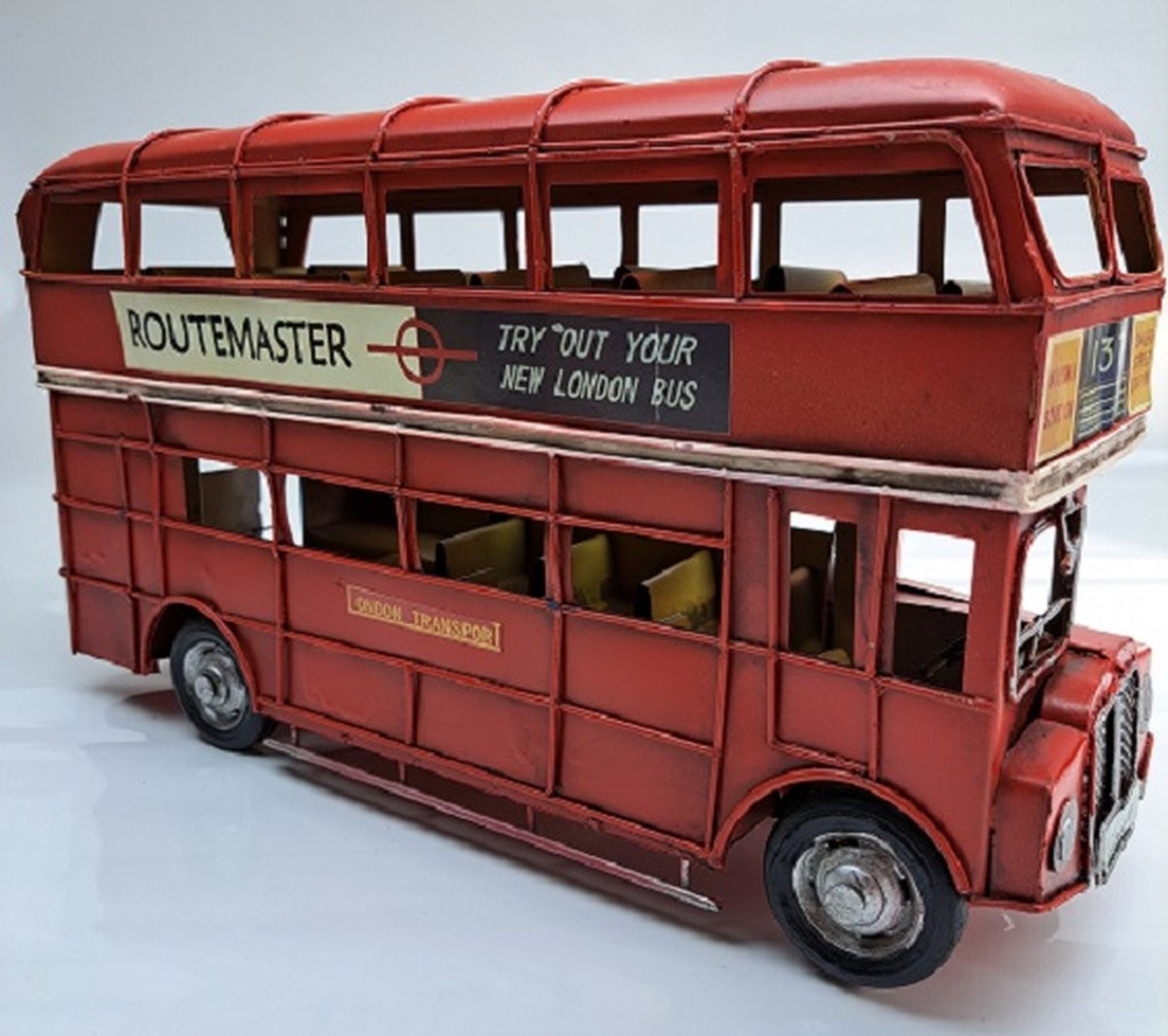Denza Blikken Dubbeldekker Londen Oldtimer Decoratie Retro Vintage 8AT3300