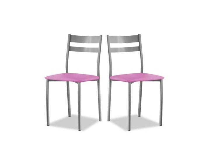 ASTIMESA SCRFRS Zwei Küchenstühle, Metall, Rosa, Sitzhöhe 45 cm