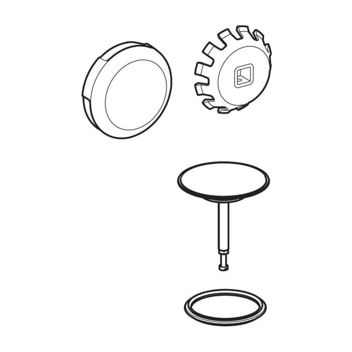 Geberit Fertigbauset für Badewannenablauf 245441211 mit Rundgewinde, d52-13, chrg