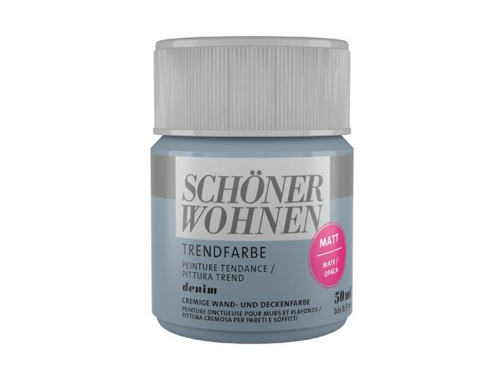 Schöner Wohnen Farbige Dispersion Trendfarbe Denim 0.05 l Matt