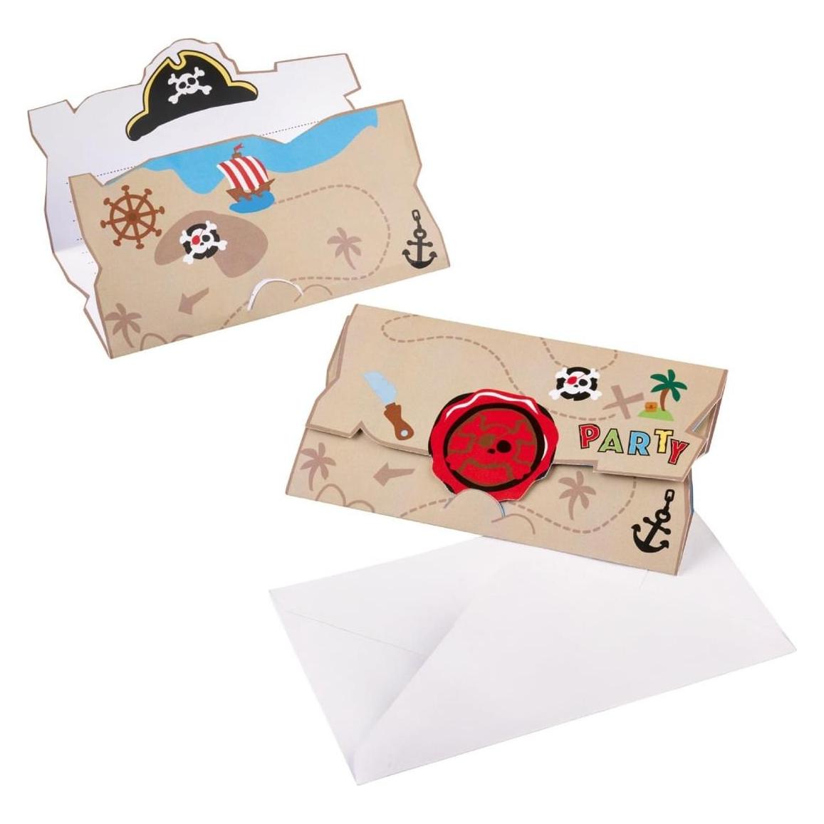 Amscan Einladungen Pirate Geburtstag (8 Stk.) (9902127)
