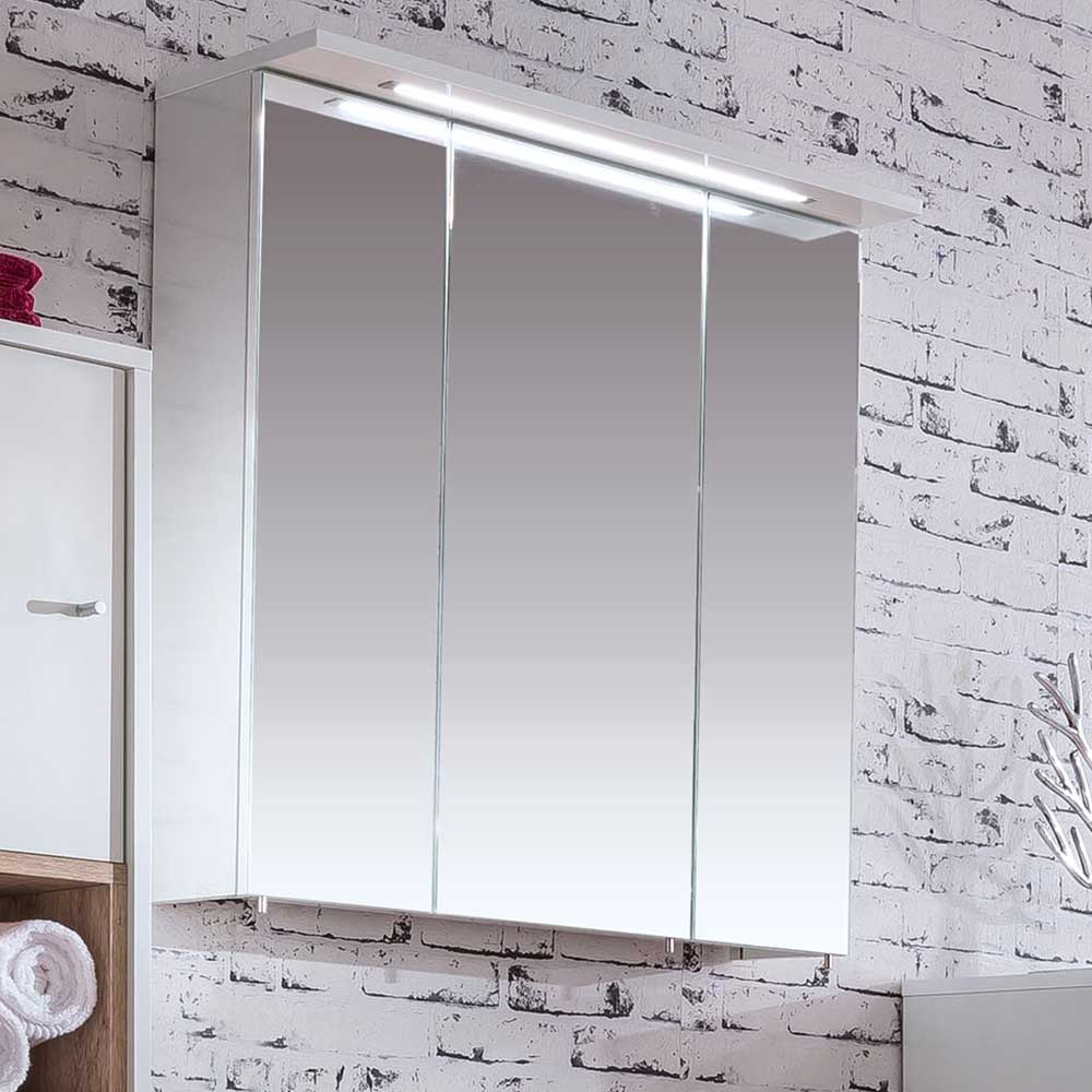 Pharao24.de Badezimmer Spiegelschrank in Weiß Made in Germany