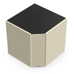 Brabura CT 90 Eckmodul - Nero Zimbabwe / Perle Blanche
