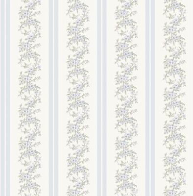 A-Street Prints Marigold Wreath Baby Blue Rush Floral Stripe Wallpaper