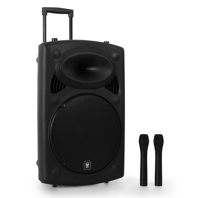 QTX QR15PA Mobiel PA-systeem, actieve speaker, 38,10 cm (15 inch), 250W