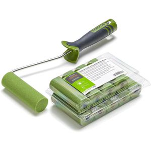Colorus Farbroller superfein PLUS, Schaumstoff, 11cm, für Lack, mit 10 Lackwalzen