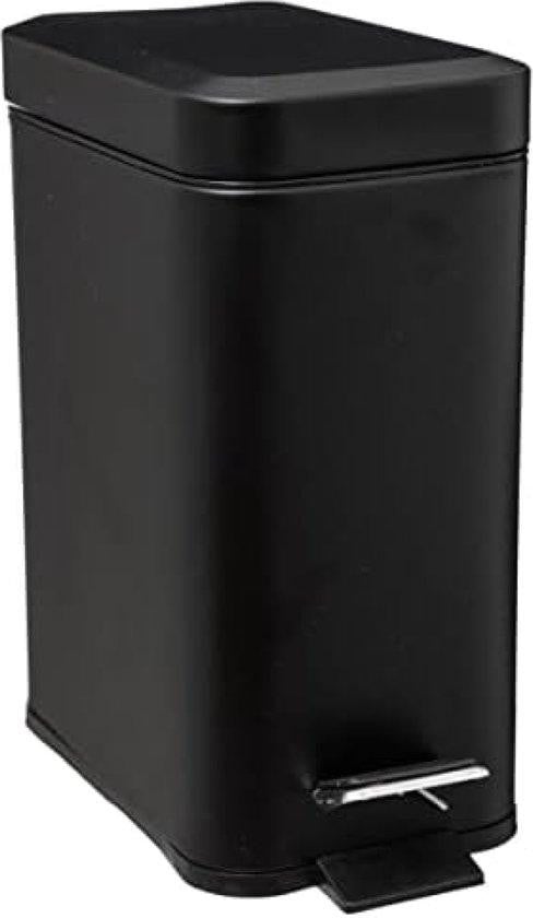 Famanu afvalbak, rechthoekig, 5 liter, mat zwart