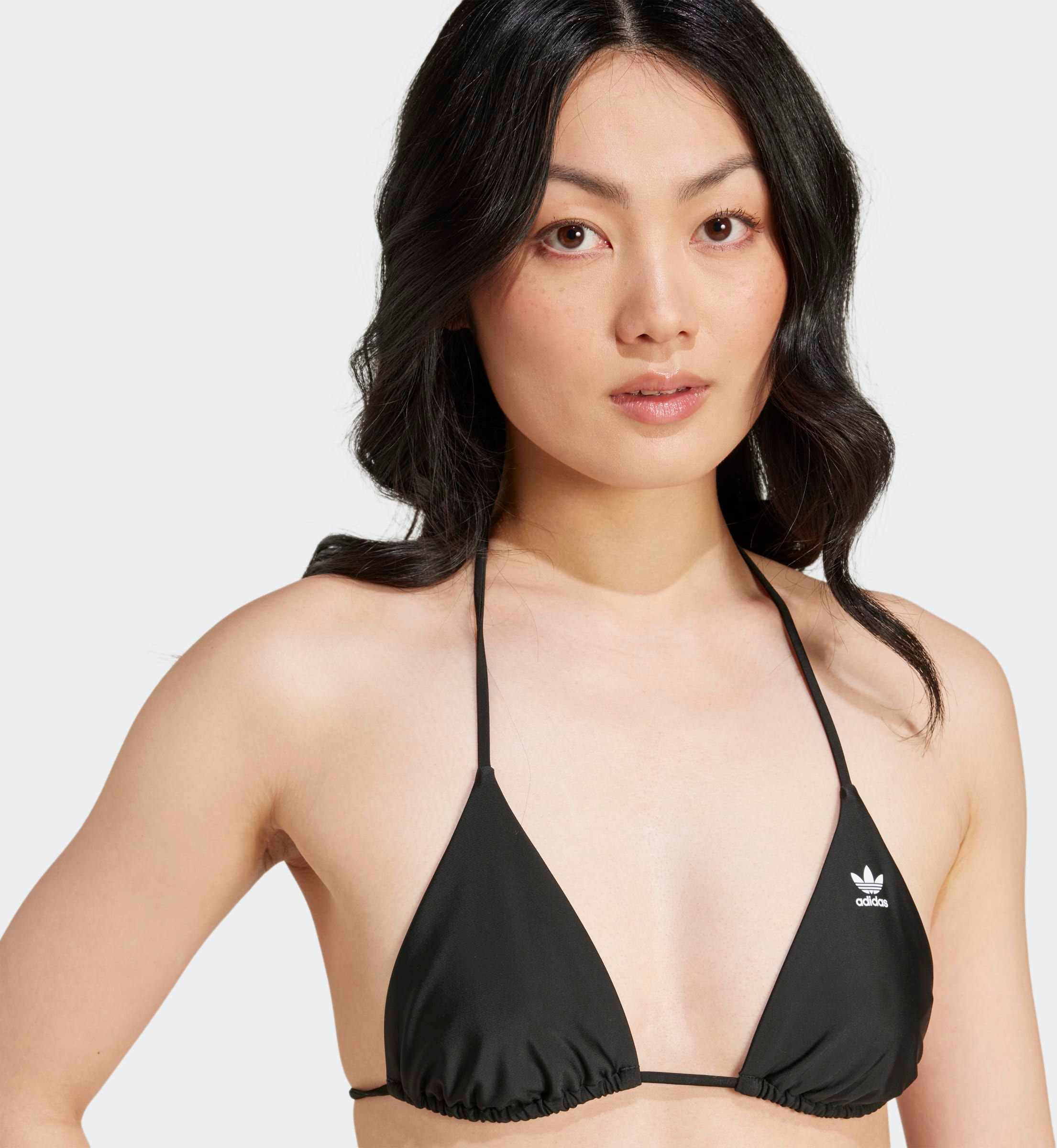 Bustier-Bikini-Top ADIDAS PERFORMANCE "ADICOLOR BIKINIOBERTEIL", Damen, Gr. 42, N-Gr, schwarz, Obermaterial: 78% Polyamid, 22% Elasthan, Bikini-Oberteile Bustier-Bikini-Top schwarz 42, N-Gr