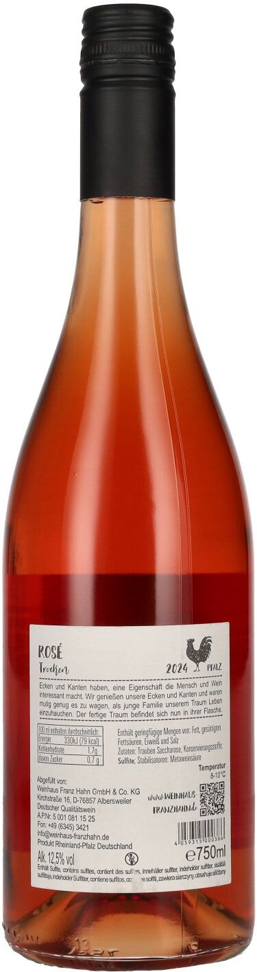 Weinhaus Franz Hahn Franz Hahn Rosé 2024 12,5% Vol. 0,75l