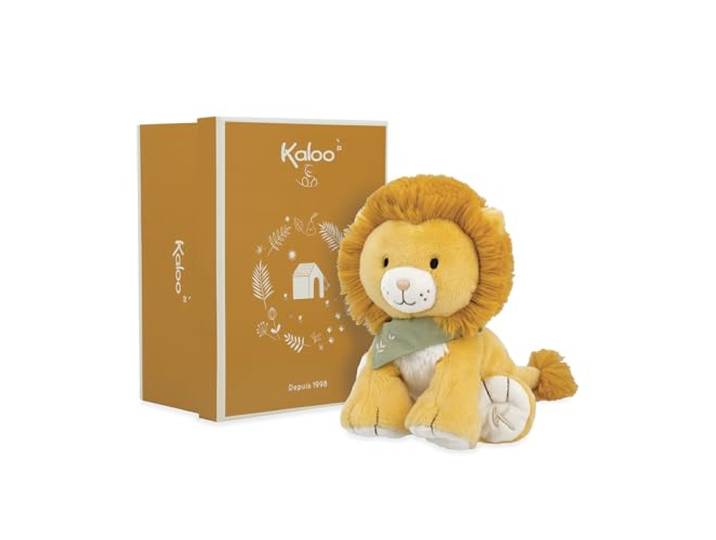 KALOO - Les Amis - Knuffel Baby Nougat De Leeuw - 17 cm - Zeer zacht materiaal - Geschenkdoos - Vanaf de geboorte, K224000
