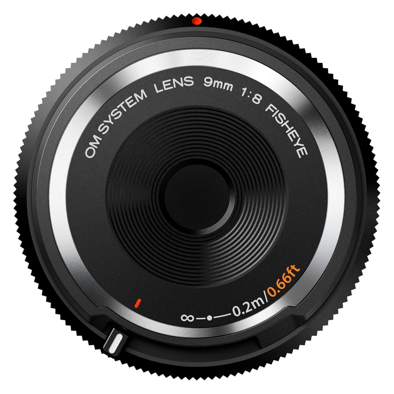 Olympus OM System Body Cap Lens 9mm 1:8 fisheye (V335530BW000)