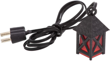 Rote LED-Laterne aus Kunststoff, 1,3 x 1,3 x 2,6 cm