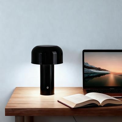 OTTO HOME LED Tischleuchte "Ronno", schwarz, 1, Ø 12,6cm H: 19cm, 1 Stk., Leuchten, USB-C, Akku, Typ-C-Ladekabel, CCT, Tischlampe kabellos, Akkulampe, LED Tischleuchte
