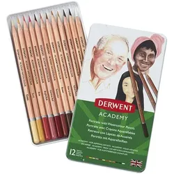 DERWENT 12er-Set Aquarellstifte »Academy« für Portraits