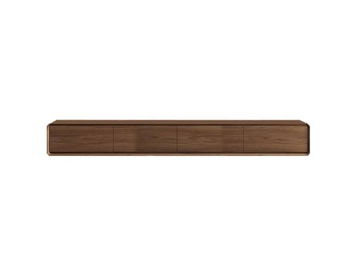 Massivholz-Wohnzimmer-TV-Ständer Wandmontierter Design-TV-Ständer Platzsparende Glatte Oberfläche Geeignet für eine Vielzahl von Anwendungen(Walnut Colored,200 * 20 * 24cm)