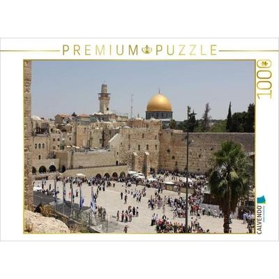 CALVENDO Puzzle Altstadt von Jerusalem mit Klagemauer und Felsendom | 1000 Teile Lege-Größe 64 × 48 cm Foto-Puzzle für glückliche Stunden