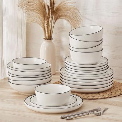 MALACASA MINA Versatility Porcelain Dinnerware Set Service for 6