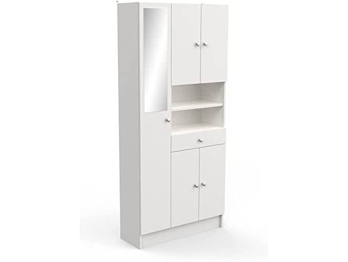 habeig Badschrank weiß Hochschrank Coral Badezimmerschrank Regal Spiegel Hängeschrank Hochschrank (#11 180x82x32cm)