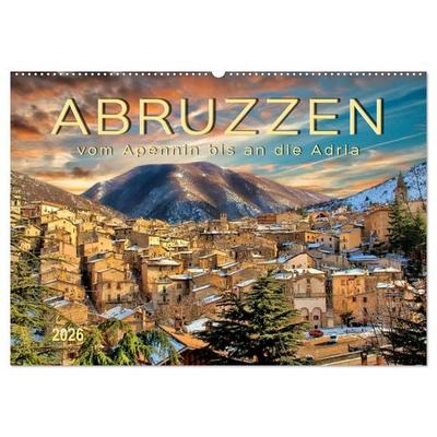 Abruzzen, vom Apennin bis an die Adria (Wandkalender 2026 DIN A2 quer), CALVENDO Monatskalender