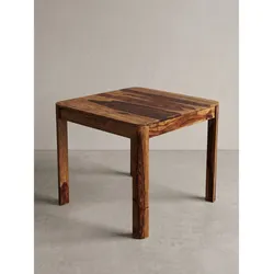 Esstisch Dunkles Massivholz 80x80x76 cm - CHARENTE   Kadima