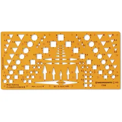 STANDARDGRAPH Zeichenschablone Planzeichen II 7358 orange