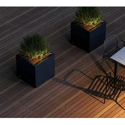 Herstera Garden Cube M Plus | Outdoor Pflanzkübel quadratisch | 60x60x60 cm - Anthrazit