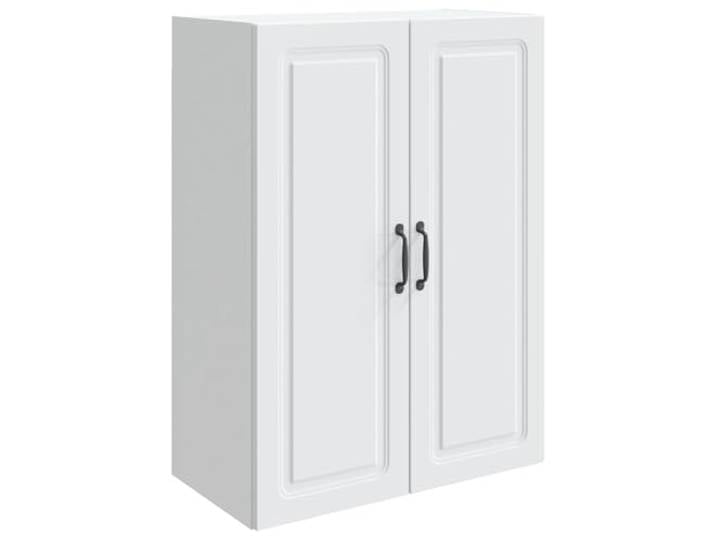 KLGBNCVE Wandschrank 66 x 34,5 x 90 cm Holzwerkstoff Weiß Stauraumschrank, verstellbare Regale, Holzwerkstoff, weiße Oberfläche, für Zuhause, Büro, Studio