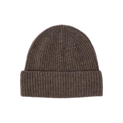 Strickmütze JACK & JONES "JACCOPENHAGEN BEANIE NOOS", Herren, braun (ganache), Strick, Materialmix, unifarben, Mützen Strickmütze, Wolle mit Kaschmir
