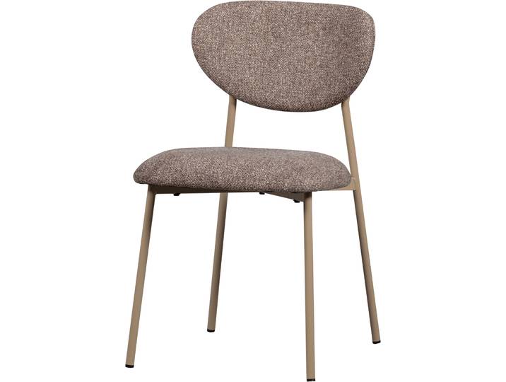 Esszimmerstuhl WOOOD Valor Webstoff mit farblich passendem Metallgestell H77 x B46 x T56 cm , natur, natur, natur, B:46cm H:77cm T:56cm, Polyester, Stühle, Esszimmerstuhl, (Set, 2 St) Tragkraft 120 kg, Hohe Verschleissfestigkeit, pfleigleicht