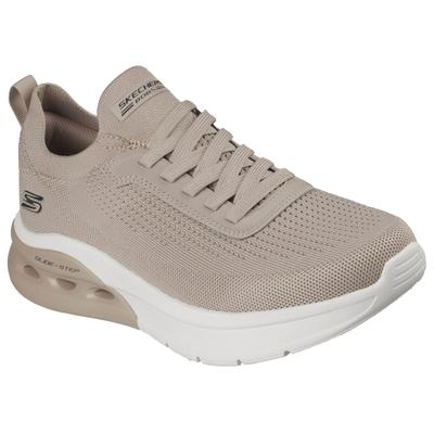 Sneaker SKECHERS "BOBS ARC WAVES 2.0", Herren, Gr. 47,5, beige (taupe), Textil, Schuhe Sneaker, Schnürschuh, Laufschuh in veganer Verarbeitung